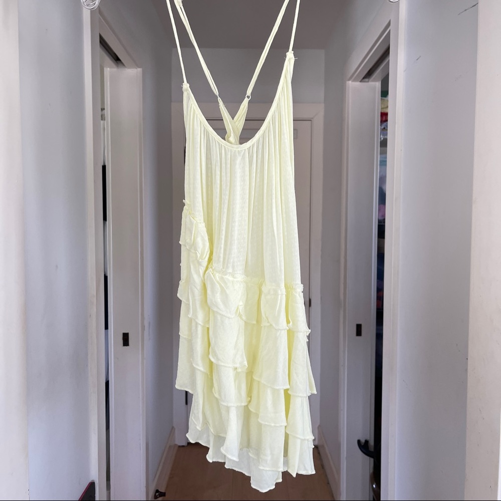 Free People Yellow Tank Top